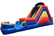 12'H Dual Lane Slide With Removable Pool
