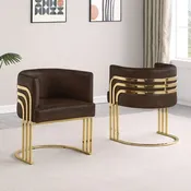 BQ-AC222L: Single Leathaire Accent Barrel Chair