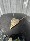 14K Confetti Brushed Heart Necklace — Blueground