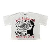 6th Nbrhd Blah Blah T-Shirt - Graphic White