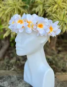 Double Plumeria Silk Haku Lei