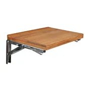 17" Wide Teak Wall Mount Fold Down Teak Shower Seat