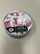 12 WHITE RED PAPER COASTERS
