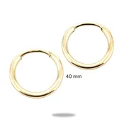 14K Gold Filled 40mm XL Hoop Earrings for Women