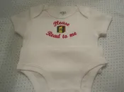 Please Read to Me Onesie — Tag-It In Stitches Custom Embroidery