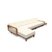 Horizon Sofa with Left Chaise & Right Plinth Table