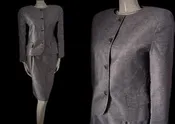BEAUTIFUL VINTAGE CHRISTIAN DIOR I. MAGNIN CLASSIC SUIT  IN BLACK & WHITE