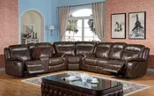 3 PCS. BROWN SECTIONAL