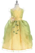1211 Yellow and Green Princess inspired dress