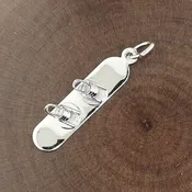 Sterling silver snowboard charm