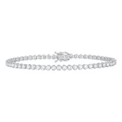 Bezel-Set Brilliant 2 Carat Lab Diamond Tennis Bracelet