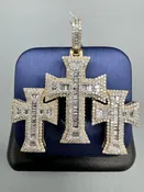 10KT Gold 3.08CT Diamond Cross Pendant