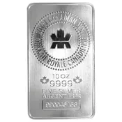 10 Troy oz Royal Canadian Mint RCM .9999 Fine Silver Bar Sealed