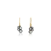 4 Inverted White Diamonds with Darkened 14k White Gold Bezels
