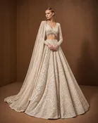 Ivory Embroidered Bridal Lehenga
