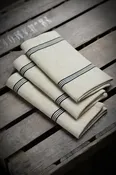 Black Striped Cotton Napkin