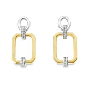 14kt Tu-Tone Gold Lab-Grown Diamonds Drop Earrings (0.51ct)