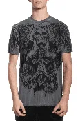AFFLICTION | T-SHIRT | NIGHTMARE S/S TEE| CHARCOAL  | A29718