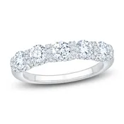 Chosen Certified Diamond Scalloped-Edge Anniversary Ring 1-1/2 ct tw 14K White Gold