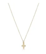 14" Necklace Gold Small Signature Cross