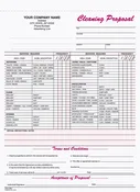 Cleaning Services Proposals 3 Part Carbonless Forms