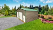 30x25x12 Metal Garage - Vertical Roof - Eagle Carports