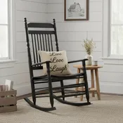 150 Slat Adult Black Rocker