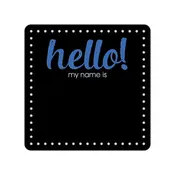 1.5" x 1.5" Reusable Chalkboard Message Badge