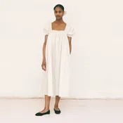 Batiste Cotton Tie-back Dress