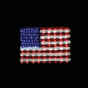 American Flag Garland Display | Holiday Outdoor Decor