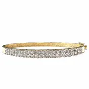 0.90ctw Diamond Bangle Bracelet in 14kt Gold | Estate