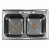 Fabac Black Stainless Steel Double Bowl Kitchen Sink