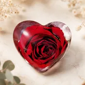 Ever After Heart Keepsake – Custom Resin Flower Memorial