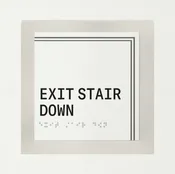 ADA Exit Stair Down Sign