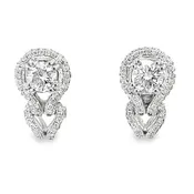 Fancy Diamond Omega Earrings