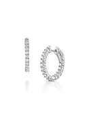 Diamond Hoop Earrings 0.75″ Diameter