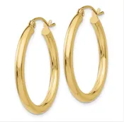 Gold Hoops (1 Inch) — Santisi & Bove