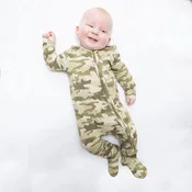 Angel Dear Green | Camo 2 Way Zipper Footie