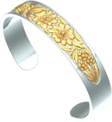 Forget-Me-Not Cuff Bracelet