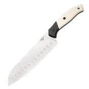 12 7/8″ White Smooth Bone Professional Santoku