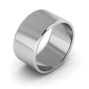10K White Gold 10mm flat  wedding band