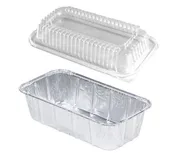 1 1/2 lb. Aluminum Foil Loaf Pan w/Dome Lid  500/CS
