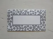 ditsy black place cards