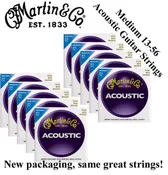 ** 10 SETS - MARTIN M150 ACOUSTIC GUITAR STRINGS MEDIUM (13-56) 80/20 BRONZE **