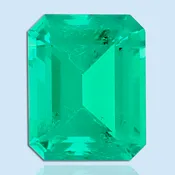 1.43cts Emerald Cut Lab Created Emerald