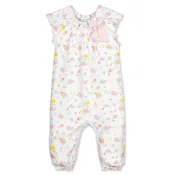 Bow Romper S/S - Celestial Whales 100% Pima Cotton