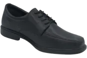 Benelaccio Boys' Leather Moc Toe Lace-Up Dress Shoes - Black