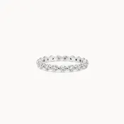 2.5mm Single Shared Prong Diamond Eternity Band