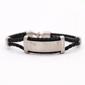 18KT Gold and Leather Bracelet