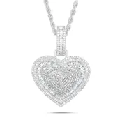 10K Gold 1.75ct Diamond Heart Pendant